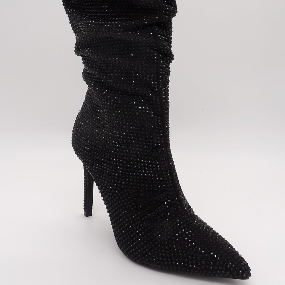 Thalia Sodi Womens Raquell Pointed Toe Rhinestones Mid-Calf Boots - Picture 2 of 8